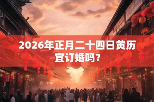 2026年正月二十四日黄历宜订婚吗？