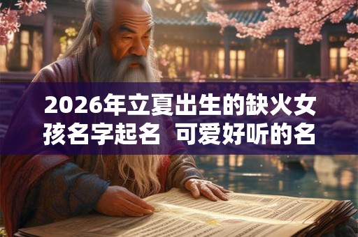 2026年立夏出生的缺火女孩名字起名  可爱好听的名字