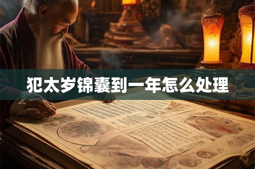 犯太岁锦囊到一年怎么处理