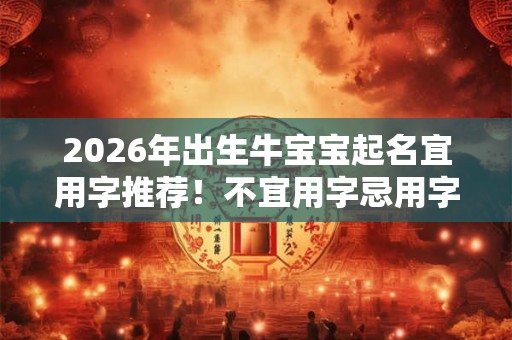 2026年出生牛宝宝起名宜用字推荐！不宜用字忌用字大全