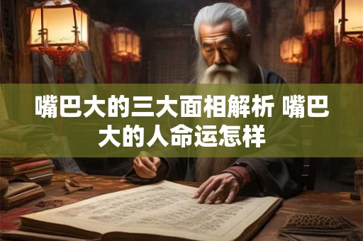 嘴巴大的三大面相解析 嘴巴大的人命运怎样