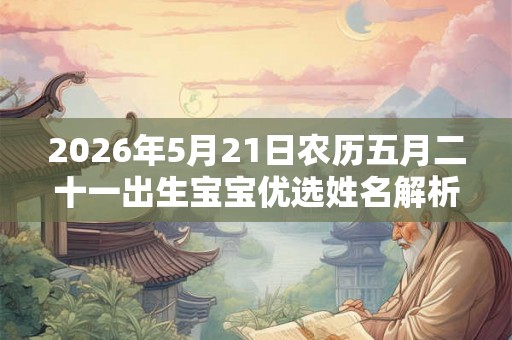2026年5月21日农历五月二十一出生宝宝优选姓名解析