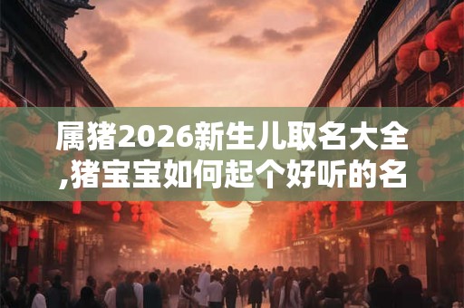 属猪2026新生儿取名大全,猪宝宝如何起个好听的名字？