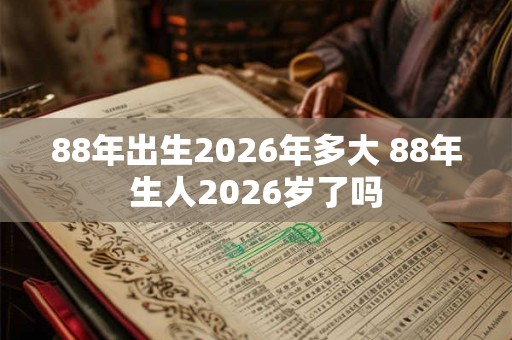 88年出生2026年多大 88年生人2026岁了吗