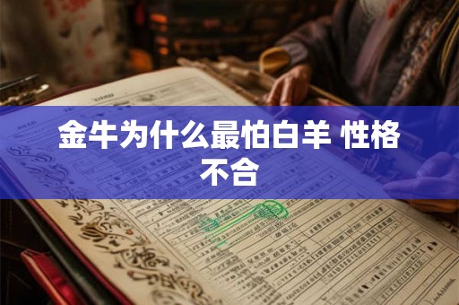 金牛为什么最怕白羊 性格不合
