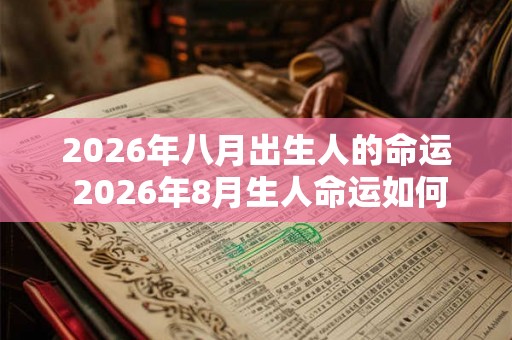 2026年八月出生人的命运 2026年8月生人命运如何