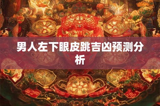 男人左下眼皮跳吉凶预测分析