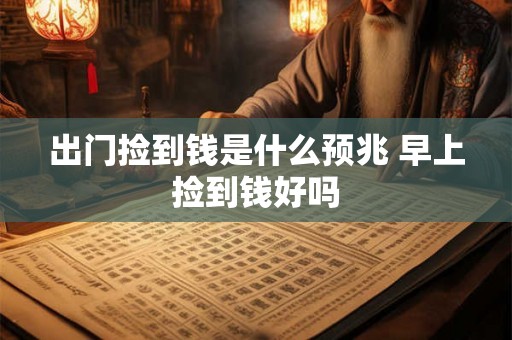 出门捡到钱是什么预兆 早上捡到钱好吗