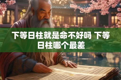 下等日柱就是命不好吗 下等日柱哪个最差 下等日柱就是命不好吗 下等日柱哪个最差