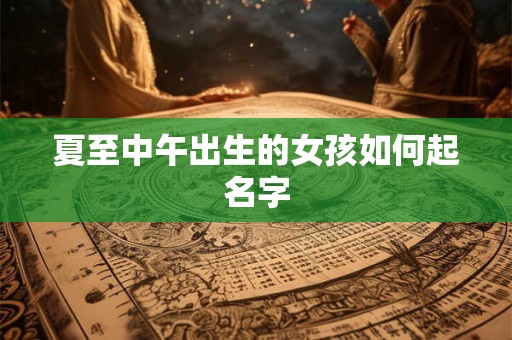 夏至中午出生的女孩如何起名字 夏至中午出生的女孩如何起名字