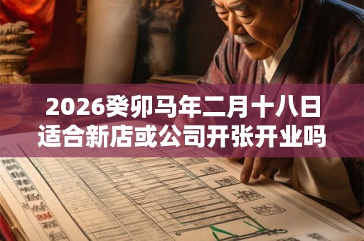 2026癸卯马年二月十八日适合新店或公司开张开业吗？