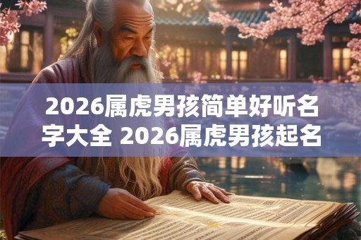 2026属虎男孩简单好听名字大全 2026属虎男孩起名最佳字