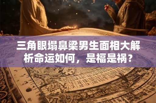 三角眼塌鼻梁男生面相大解析命运如何，是福是祸？