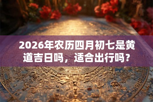 2026年农历四月初七是黄道吉日吗，适合出行吗？