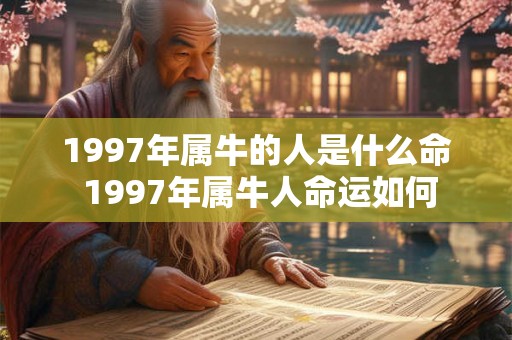 1997年属牛的人是什么命 1997年属牛人命运如何