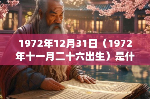 1972年12月31日（1972年十一月二十六出生）是什么命_命运如何