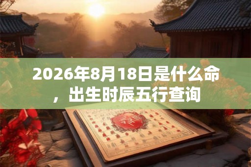 2026年8月18日是什么命，出生时辰五行查询