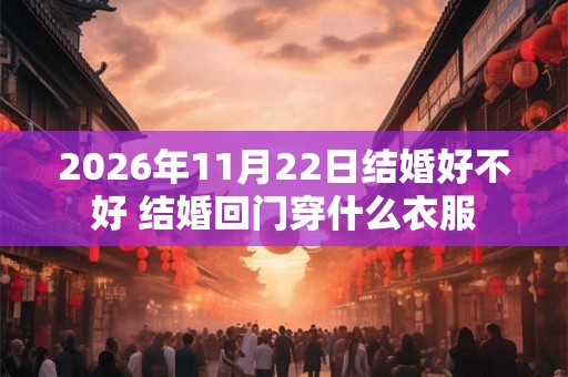 2026年11月22日结婚好不好 结婚回门穿什么衣服 2026年11月22日结婚好不好 结婚回门穿什么衣服
