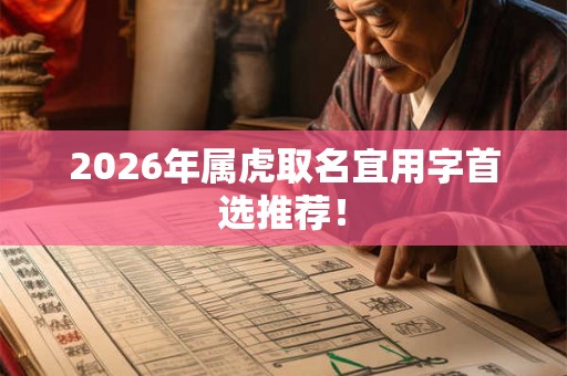 2026年属虎取名宜用字首选推荐！