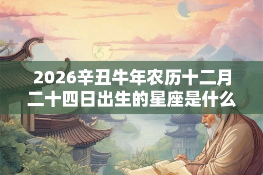 2026辛丑牛年农历十二月二十四日出生的星座是什么