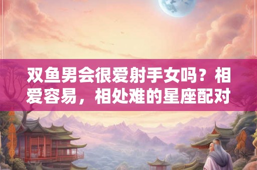 双鱼男会很爱射手女吗？相爱容易，相处难的星座配对解析