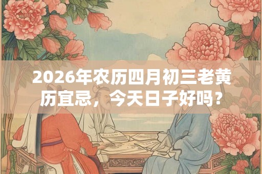 2026年农历四月初三老黄历宜忌,今天日子好吗? 2026年农历四月初三老黄历宜忌,今天日子好吗?