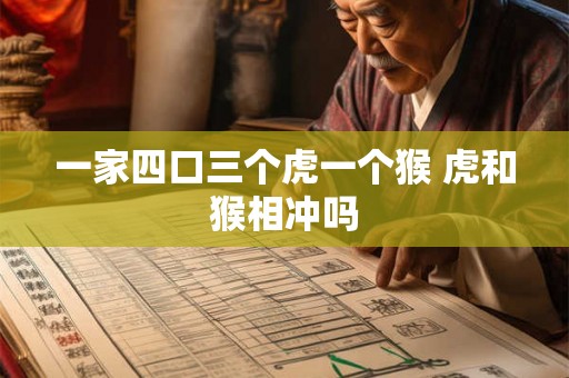 一家四口三个虎一个猴 虎和猴相冲吗