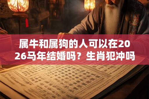 属牛和属狗的人可以在2026马年结婚吗？生肖犯冲吗？