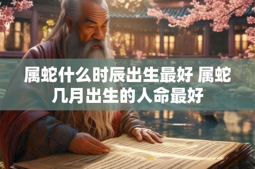 属蛇什么时辰出生最好 属蛇几月出生的人命最好