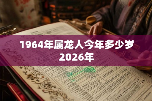 1964年属龙人今年多少岁2026年