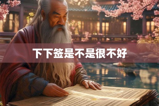 下下签是不是很不好