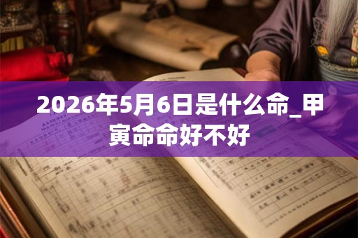 2026年5月6日是什么命_甲寅命命好不好