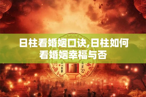日柱看婚姻口诀,日柱如何看婚姻幸福与否 日柱看婚姻口诀,日柱如何看婚姻幸福与否