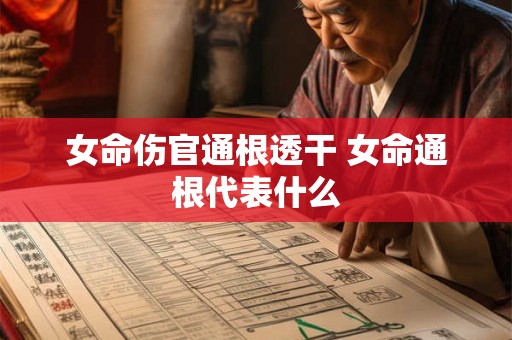 女命伤官通根透干 女命通根代表什么