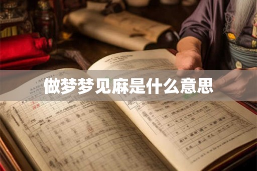 做梦梦见麻是什么意思