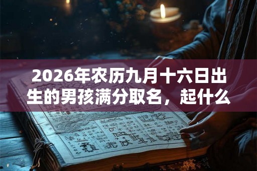 2026年农历九月十六日出生的男孩满分取名，起什么名字好？
