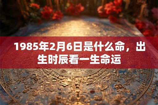 1985年2月6日是什么命,出生时辰看一生命运 1985年2月6日是什么命,出生时辰看一生命运