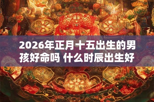 2026年正月十五出生的男孩好命吗 什么时辰出生好命