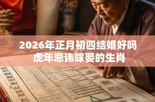 2026年正月初四结婚好吗 虎年忌讳嫁娶的生肖 2026年正月初四结婚好吗 虎年忌讳嫁娶的生肖
