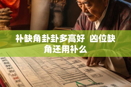 补缺角卦卦多高好  凶位缺角还用补么