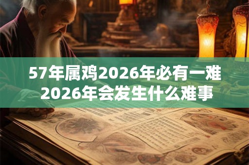 57年属鸡2026年必有一难 2026年会发生什么难事