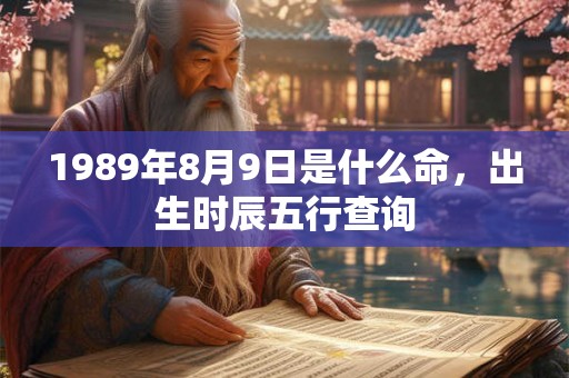 1989年8月9日是什么命,出生时辰五行查询 1989年8月9日是什么命,出生时辰五行查询