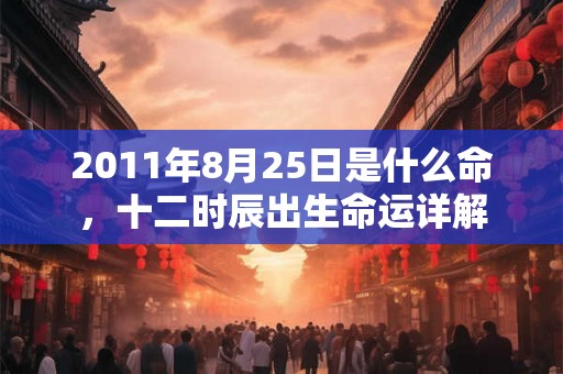 2011年8月25日是什么命，十二时辰出生命运详解