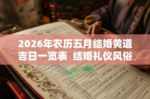 2026年农历五月结婚黄道吉日一览表  结婚礼仪风俗