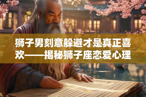 狮子男刻意躲避才是真正喜欢——揭秘狮子座恋爱心理