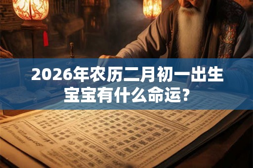 2026年农历二月初一出生宝宝有什么命运？