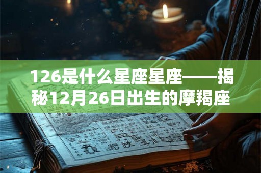 126是什么星座星座——揭秘12月26日出生的摩羯座人的特点和命运