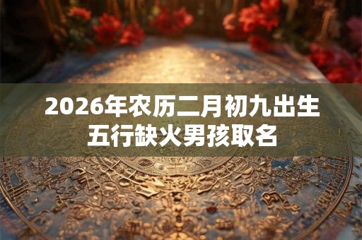 2026年农历二月初九出生五行缺火男孩取名