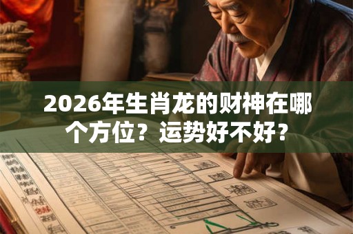 2026年生肖龙的财神在哪个方位？运势好不好？