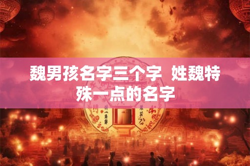 魏男孩名字三个字  姓魏特殊一点的名字